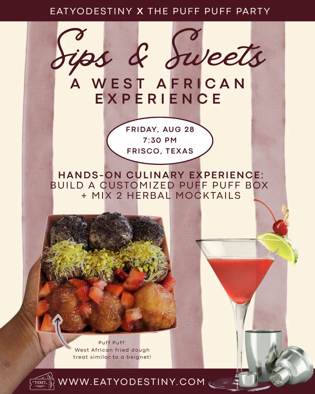 Sips and Sweets flyer